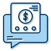 chat icon and financial report, bookkeeping and business icon vector