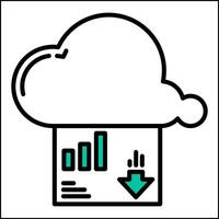 report data download, bookkeeping and business icon vector