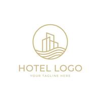 Elegant Hotel logo template vector