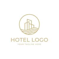 Elegant Hotel logo template vector