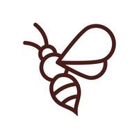 Bee icon in black style isolated on white background. vector