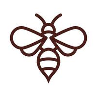 Bee icon in black style isolated on white background. vector
