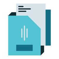 folder and document, bookkeeping and business icon vector
