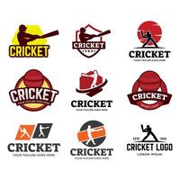Set of Cricket Logo or football club sign Badge. vector