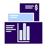 financial documents and data, bookkeeping and business icon vector