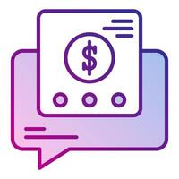 chat icon and financial report, bookkeeping and business icon vector