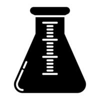 erlenmeyer tube icon on transparent background vector
