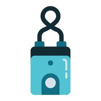 luxury padlock icon on transparent background vector