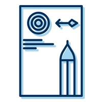 target icon, bookkeeping and business icon vector