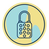 luxury padlock icon on transparent background vector
