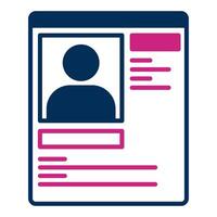 profile data icon, judge and court tools icon vector