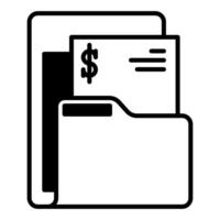 folder and document, bookkeeping and business icon vector