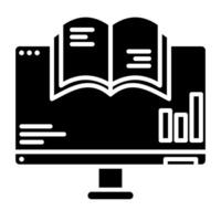 financial book and computer, bookkeeping and business icon vector