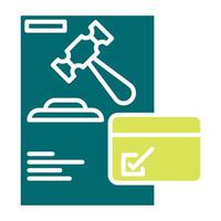 court schedule icon, judge and court tools icon vector