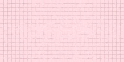 Textured sheet of pink checkered paper with a stipple effect. Cute pastel background, irregular geometric pattern. vector