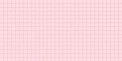 Textured sheet of pink checkered paper with a stipple effect. Cute pastel background, irregular geometric pattern. vector