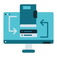 data sync, bookkeeping and business icon vector