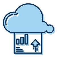 report data upload, bookkeeping and business icon vector