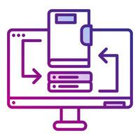 data sync, bookkeeping and business icon vector