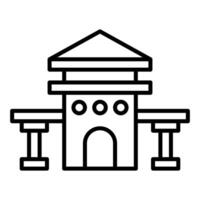 courthouse icon, judge and court tools icon vector