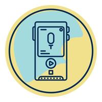 trial recorder icon, judge and court tools icon vector