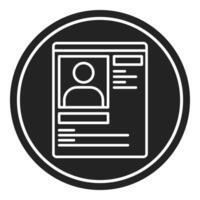 profile data icon, judge and court tools icon vector
