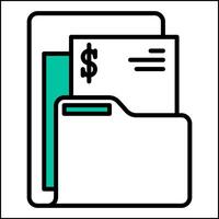 folder and document, bookkeeping and business icon vector