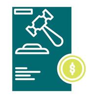 court fee icon, judge and court tools icon vector