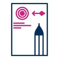 target icon, bookkeeping and business icon vector