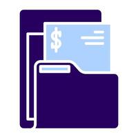 folder and document, bookkeeping and business icon vector