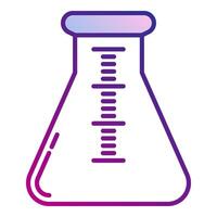 erlenmeyer tube icon on transparent background vector
