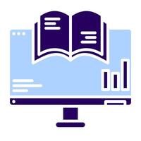 financial book and computer, bookkeeping and business icon vector