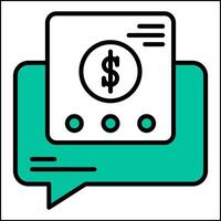 chat icon and financial report, bookkeeping and business icon vector
