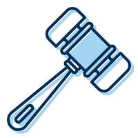 court hammer icon, judge and court tools icon vector