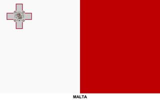 Flag of MALTA, MALTA national flag vector