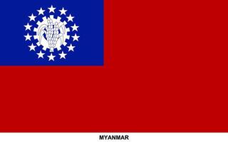 Flag of MYANMAR, MYANMAR national flag vector