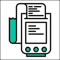 calculator and note, bookkeeping and business icon vector