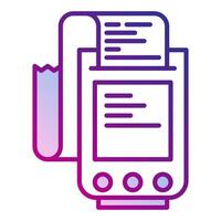 calculator and note, bookkeeping and business icon vector
