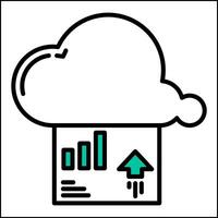 report data upload, bookkeeping and business icon vector