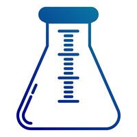 erlenmeyer tube icon on transparent background vector