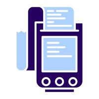 calculator and note, bookkeeping and business icon vector