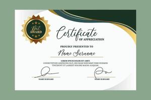 professional award appreciation certificate template design printable vector