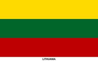 Flag of LITHUANIA, LITHUANIA national flag vector