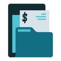 folder and document, bookkeeping and business icon vector