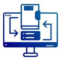 data sync, bookkeeping and business icon vector