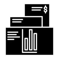 financial documents and data, bookkeeping and business icon vector