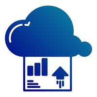 report data upload, bookkeeping and business icon vector