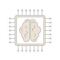 Artificial general intelligence symbol vector