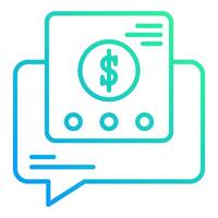 chat icon and financial report, bookkeeping and business icon vector