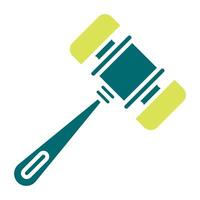 court hammer icon, judge and court tools icon vector